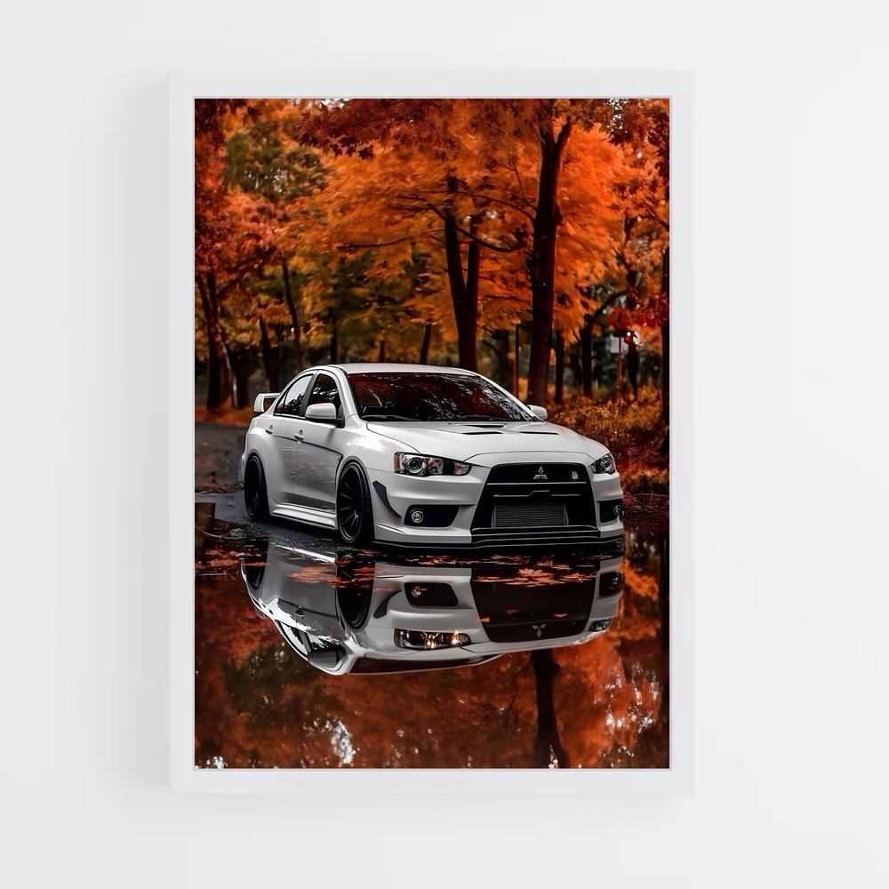 Poster Reflet Automnal – affiche Mitsubishi (vue 3)